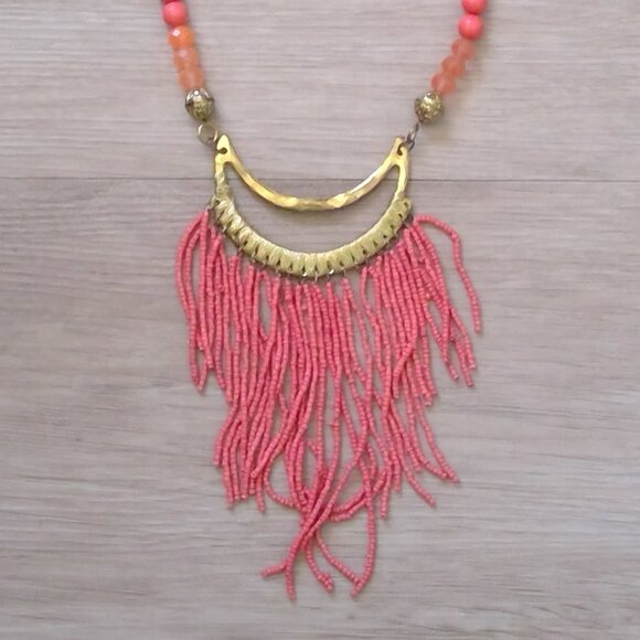 Coral Bohemian Necklace - Picture 3 of 7